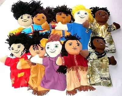 BRAND NEW WORLD PMC81 PUPPET COLLECTION Multi-Cultural 10 Piece Set BNW >NEW< • $43.96